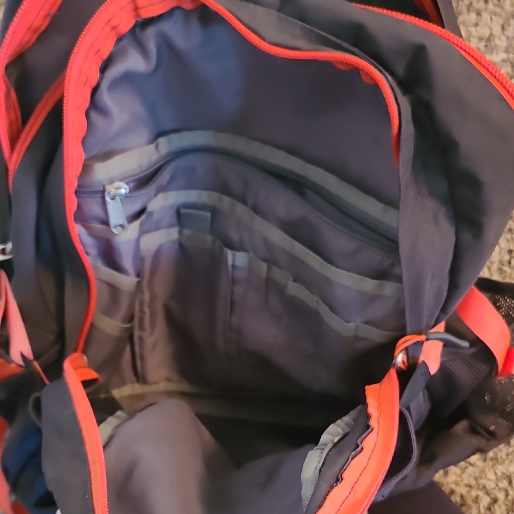 The North Face Black and Coral Backpack - Picture 7 of 9